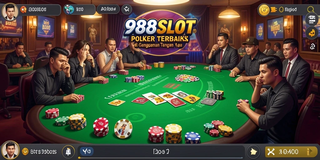 Tampilan screenshot permainan Poker di 988SLOT dengan grafis yang memukau.
