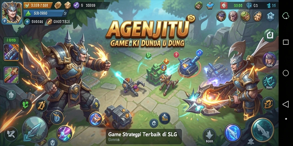 Gameplay AGENJITU menampilkan pertempuran dan strategi mendalam.