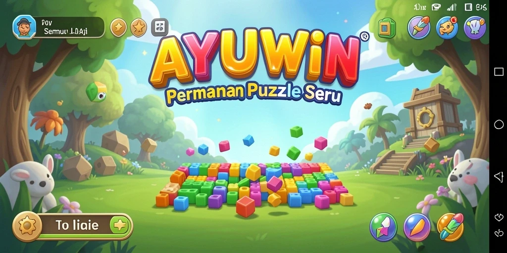 Tampilan gameplay AYUWIN yang penuh warna dan menantang.