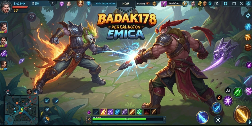 Tampilan gameplay seru di arena pertempuran BADAK178.