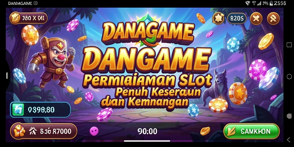Screenshot utama DANAGAME yang menampilkan gameplay Slot yang seru.