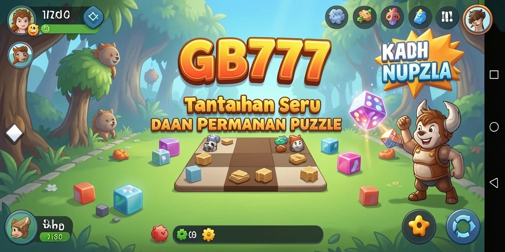 Screenshot utama GB777 yang menunjukkan gameplay seru permainan Puzzle.