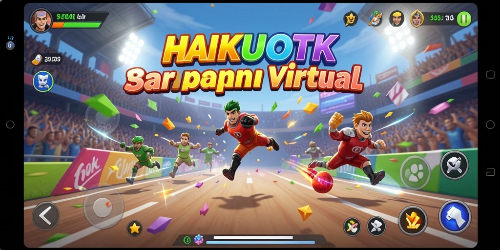 Tampilan gameplay HAIKUOTK yang menampilkan aksi balapan seru.
