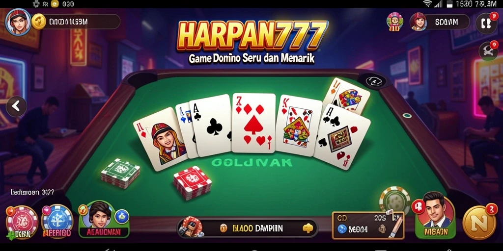 Tampilan gameplay seru dari HARAPAN777 dengan pemain yang bersaing.