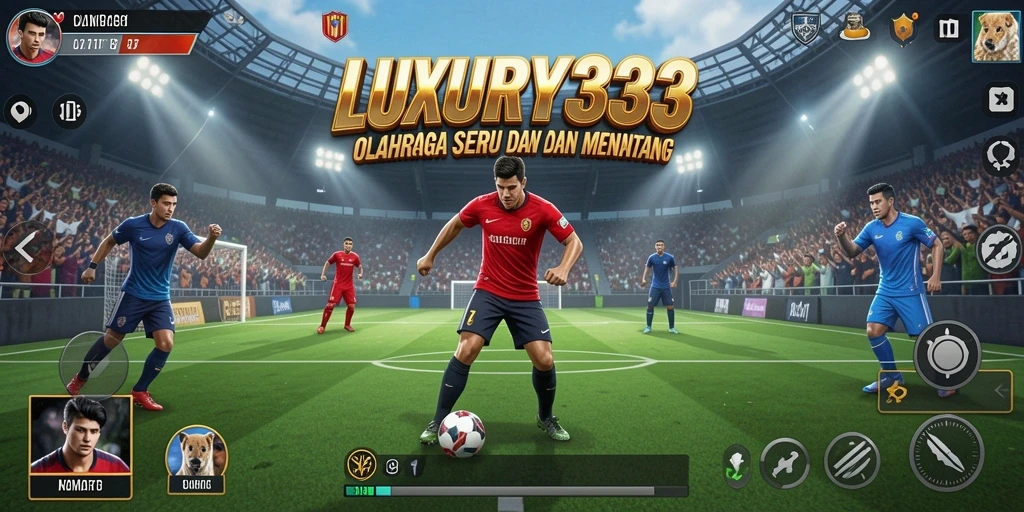 Tampilan gameplay LUXURY333 dengan aksi olahraga seru.