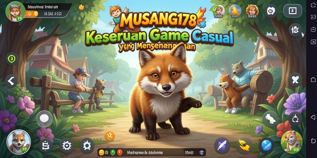 Tampilan gameplay MUSANG178 yang ceria dan menghibur.
