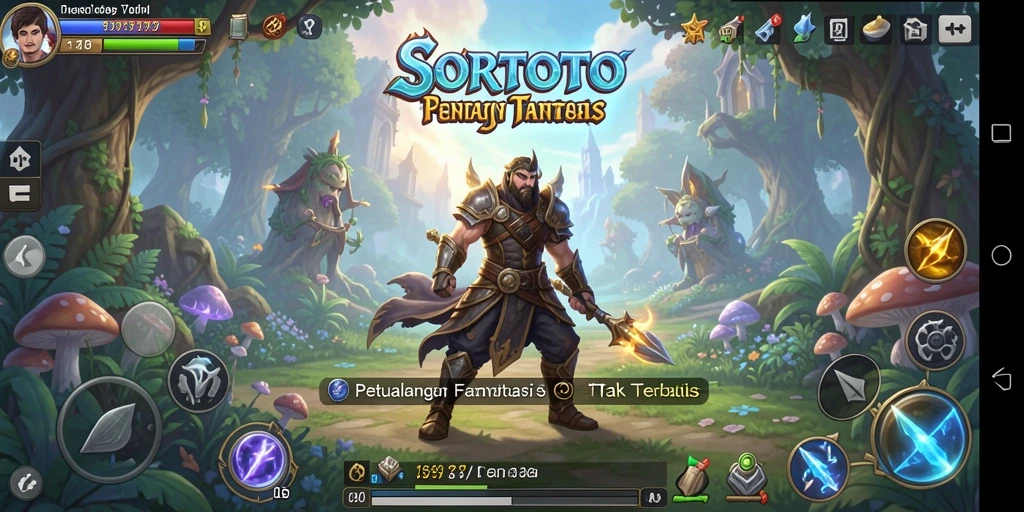 Menampilkan aksi seru dalam permainan RPG SORTOTO.