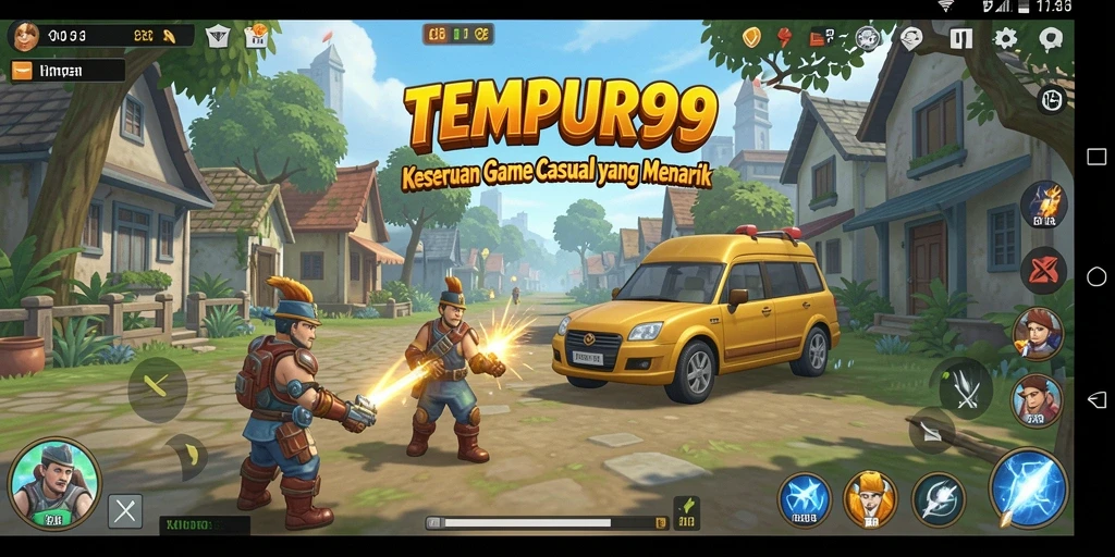 Tampilan gameplay seru dan interaktif di TEMPUR99.