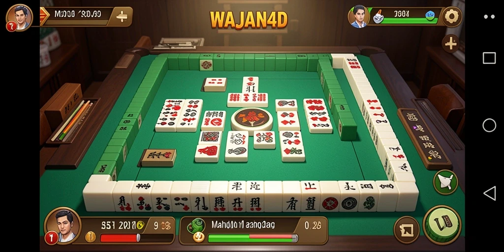 Tampilan menarik dari gameplay Mahjong di WAJAN4D.
